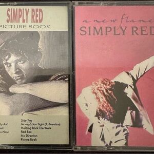 Lot of 2 vintage rare cassette tapes cassettes Simply Red 1985 & 1989 80’s music